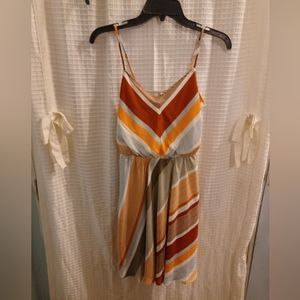 LC Lauren Conrad Striped Chevron Summer Dress
